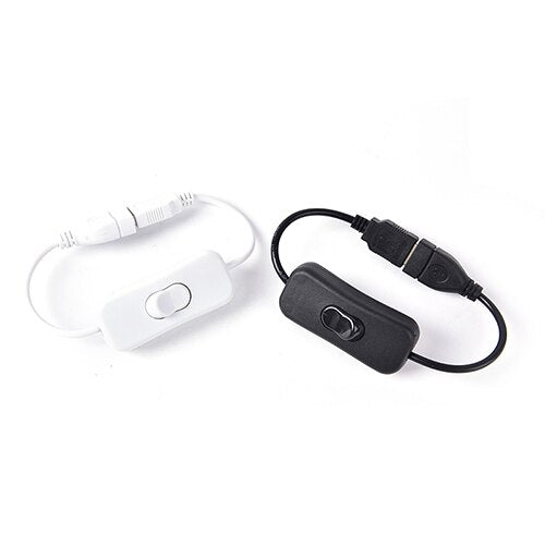 Woopower Copper Material USB Cable Male to Female Switch ON OFF Cable Toggle LED Lamp Power Line 28cm - V.I.P Digital Presence