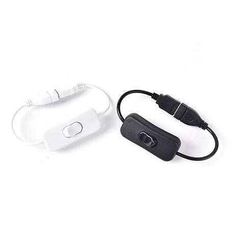 Woopower Copper Material USB Cable Male to Female Switch ON OFF Cable Toggle LED Lamp Power Line 28cm - V.I.P Digital Presence