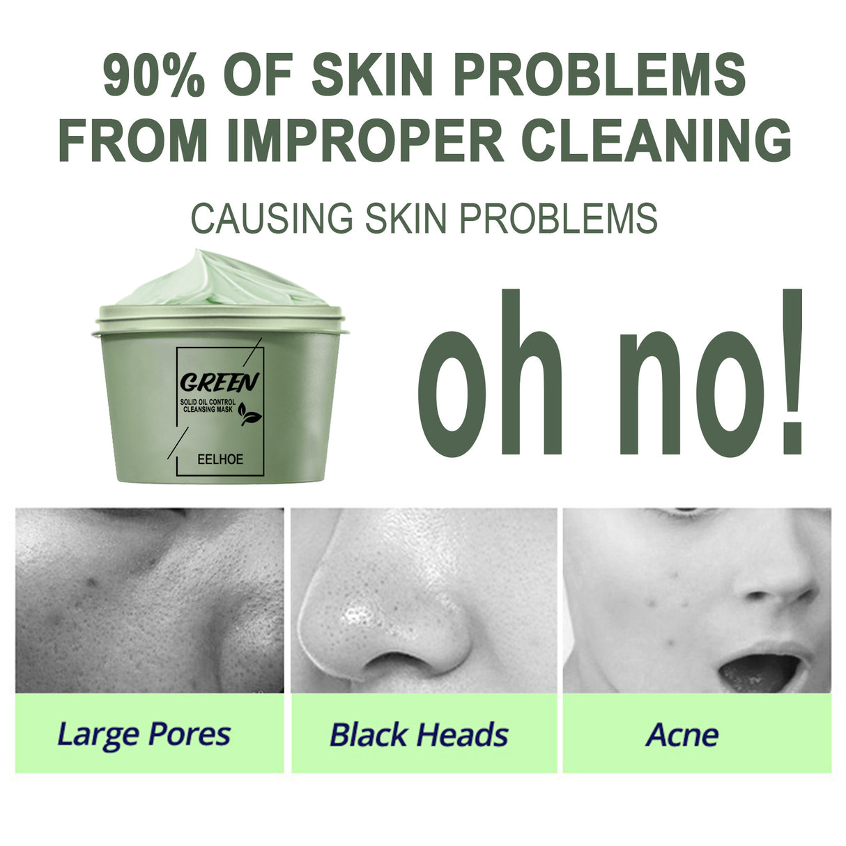 Green Tea Mud Mask, Cleansing Face Moisturizing And Hydrating Pore Cleaning Smear Mask - V.I.P Digital Presence