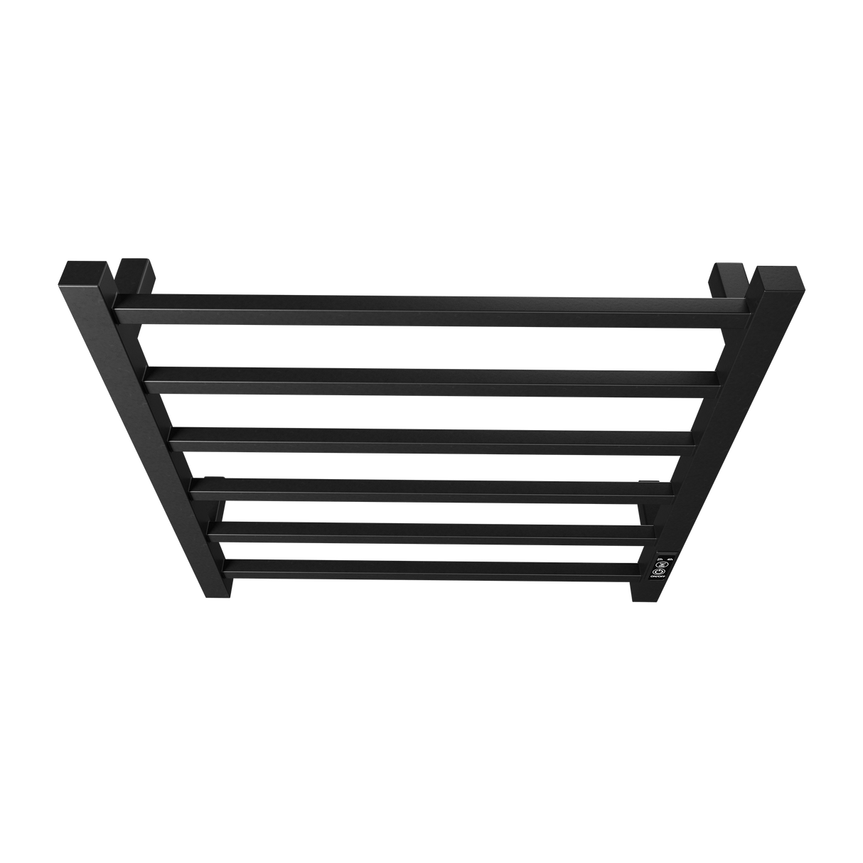 Towel Warmer 6 Bar Electric Heated Towel Rack Wall Mount Plug-in/Bath Towel Heater Matt-Black - Timer - V.I.P Digital Presence
