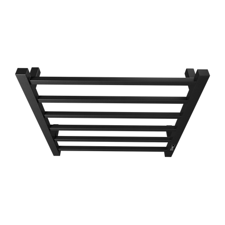Towel Warmer 6 Bar Electric Heated Towel Rack Wall Mount Plug-in/Bath Towel Heater Matt-Black - Timer - V.I.P Digital Presence