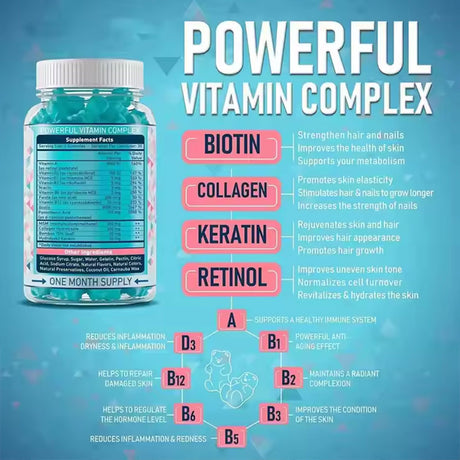 Collagen gummy hair growth biotin gummy - V.I.P Digital Presence