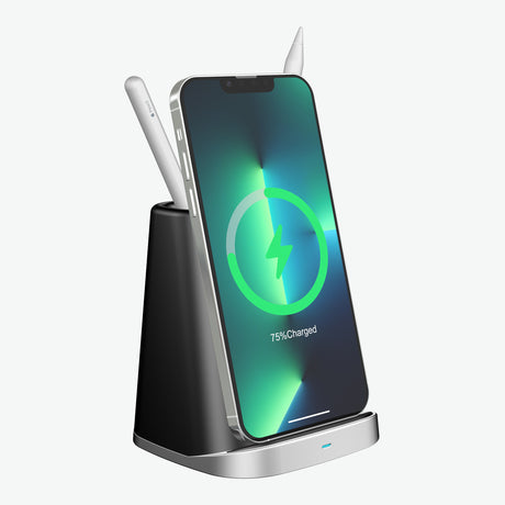 Pen Holder Wireless Charger For Apple iPhone13/12Pro Mobile Phone Samsung S21/NOTE20 Wireless Charger - V.I.P Digital Presence