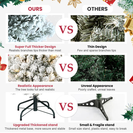 7FT PVC Memory Wire Christmas tree (With Light) - V.I.P Digital Presence