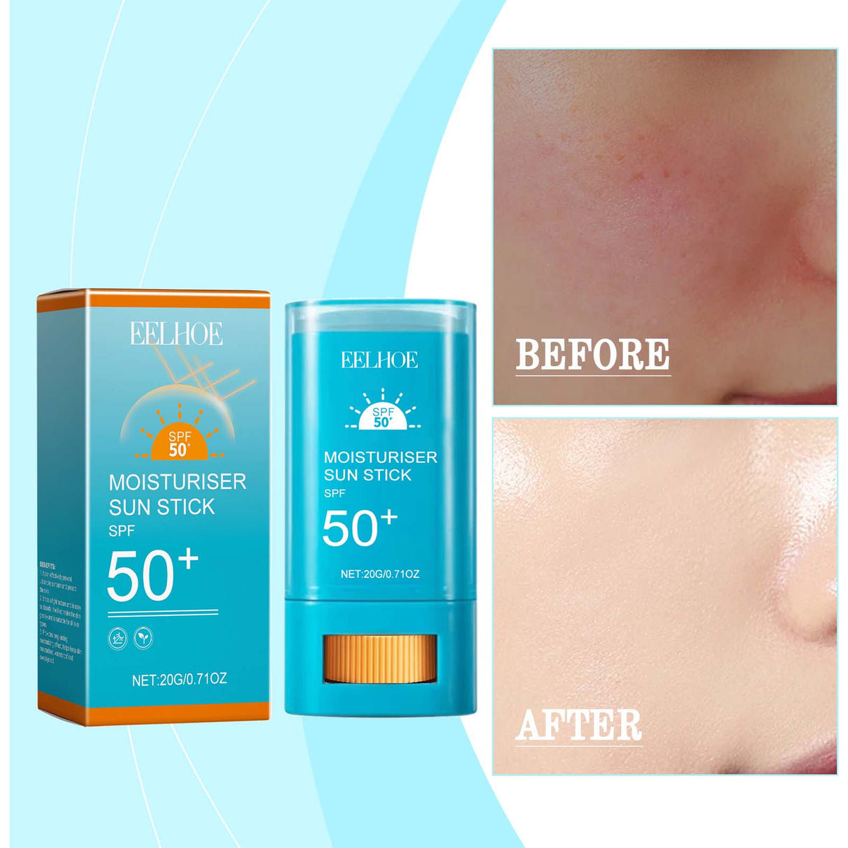 Moisturizing Protection Stick, Moisturizing Refreshing Non-Greasy Waterproof Anti-Uv Moisturizing Skin Protection Stick - V.I.P Digital Presence