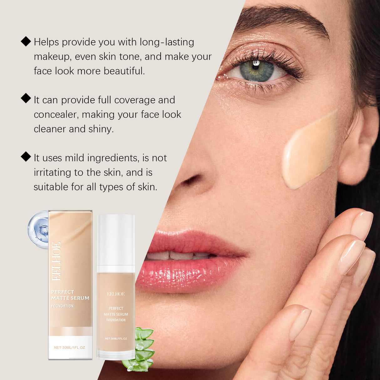 Moisturizing Liquid Foundation Easily Creates A Natural Skin Tone Concealer Moisturizing And Long-Lasting Long-Lasting Makeup Foundation - V.I.P Digital Presence