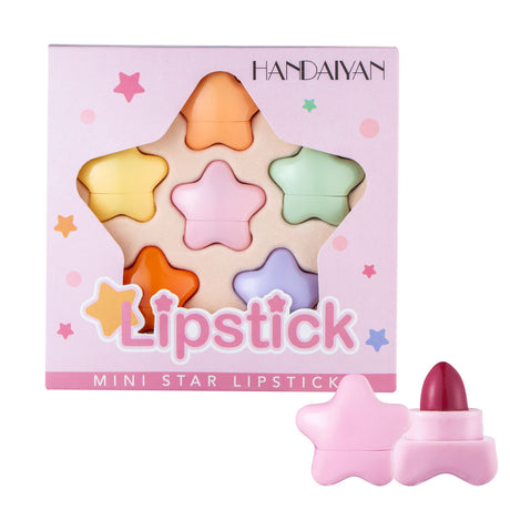 HANDAIYAN Pentagram Mini Lipstick 6 Color Set Star Mini Lipstick Set Portable Lipstick - V.I.P Digital Presence