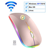 Wireless Mouse Bluetooth RGB Rechargeable Mouse Wireless Computer Silent Mause LED Backlit Ergonomic Gaming Mouse For PC Laptop - V.I.P Digital Presence