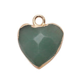 Women Jewelry  12.5mm Small Lovely Heart Pendant Labradorit Aventurine Opal Rose Crystal Quartz Stone Pendant DIY for Necklace - V.I.P Digital Presence