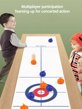 Juego de curling de mesa, mini tejo, divertido juego de mesa para adultos, niños y familias, regalos, accesorios de curling para tejo.