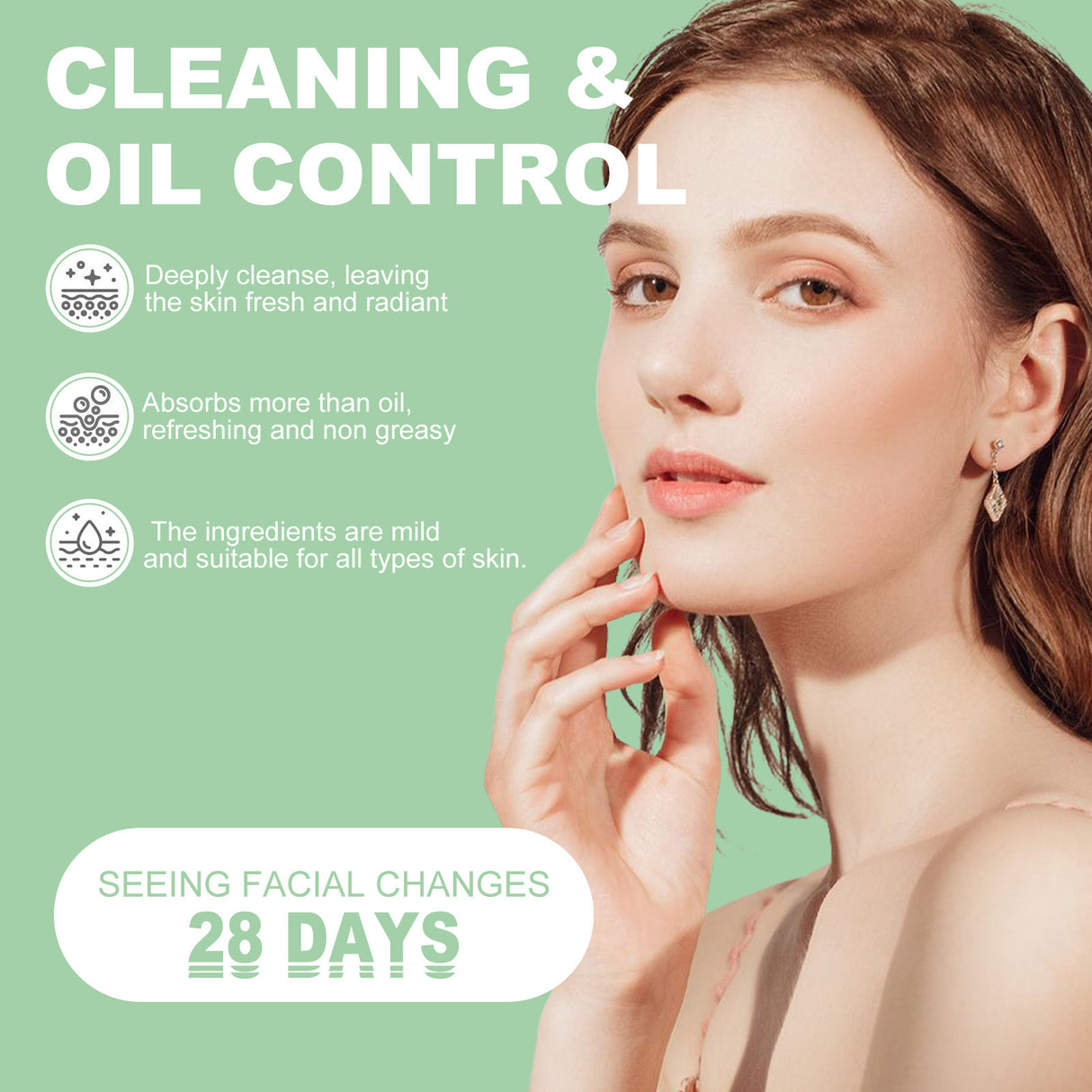 HOYGI Green Tea Cleansing Mask Pores Purifying Remove Blackheads Oil Control Acne Treatment Blemish Mark Whitening Moisturizing Mask - V.I.P Digital Presence