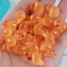 Resin luminous cartoon three-dimensional cute cartoon duck DIY car ornament keychain micro landscape hair clip decoration - V.I.P Digital Presence