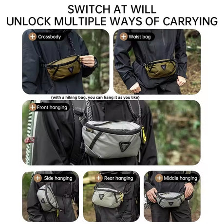 Hikeman waist bag, for outdoor sports, expands backpack, lightweight for travel/hiking. - V.I.P Digital Presence