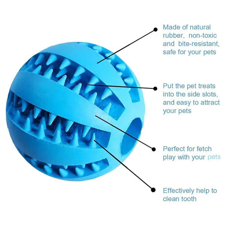 Dog Toy Ball Interactive Rubber Balls Puppy Chewing Toys Pet Tooth Cleaning Ball Cats Pets Food Treat Feeder Silicone Balls Toy - V.I.P Digital Presence