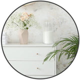 Black 24 Inch Metal Round Bathroom Mirror - V.I.P Digital Presence