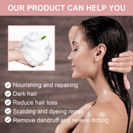 Polygonum Polygonum White Turn Black Shampoo Deep Cleansing Soft Nourishing Solid Black Hair Shampoo Soap - V.I.P Digital Presence