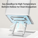 Soporte de aluminio para portátil de oficina, soporte de refrigeración para computadora, doble poste, plegable, rotación continua de 360 ​​grados