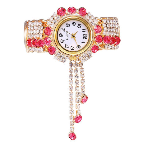 New Fashion Women's Full Diamond Alloy Fashion Watch Creative Tassel Quartz Bracelet Watch Women's Style - V.I.P Digital Presence