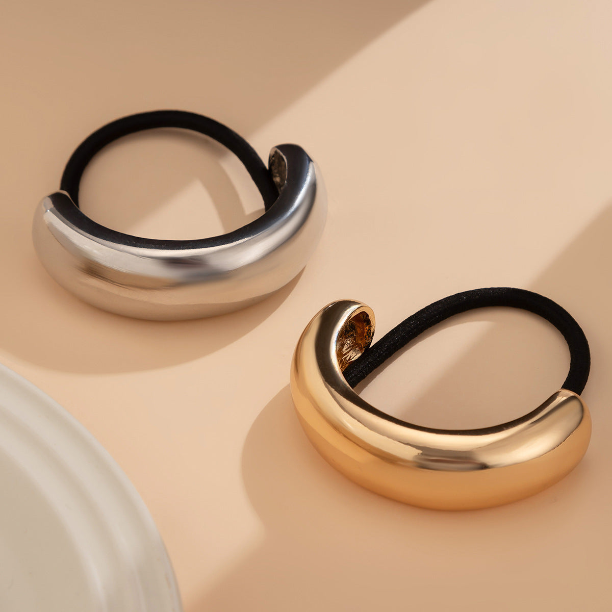 Personalized retro double-layer arc elastic hairpin irregular temperament hair ring - V.I.P Digital Presence
