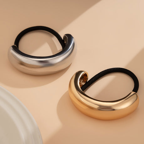 Personalized retro double-layer arc elastic hairpin irregular temperament hair ring - V.I.P Digital Presence