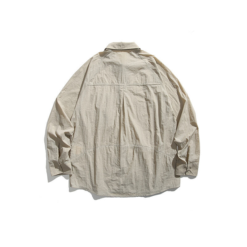 Casual sun protection long sleeved shirt jacket men's shirt - V.I.P Digital Presence