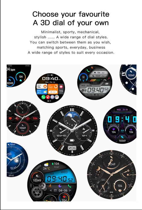 GS GT3 Pro Smart Watch Heart Rate, Blood Pressure, Blood Oxygen Monitoring Bluetooth Sports Watch Bracelet - V.I.P Digital Presence