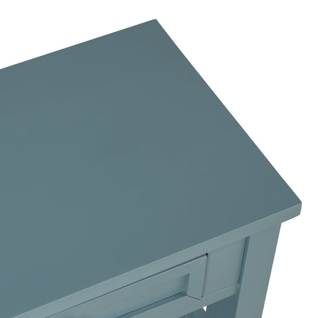 36'' Farmhouse Pine Wood Console Table Entry Sofa Table with 4 Drawers & 1 Storage Shelf ( Blue) - V.I.P Digital Presence