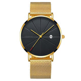 Simple Men's Watch Stainless Steel Mesh Band Watches Classic Quartz Date Wristwatch Casual Luxury Masculino Relogios - V.I.P Digital Presence