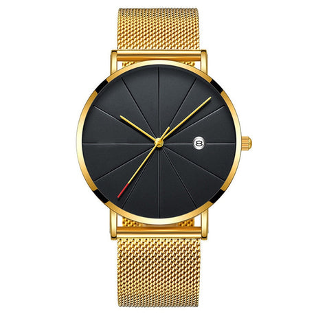 Simple Men's Watch Stainless Steel Mesh Band Watches Classic Quartz Date Wristwatch Casual Luxury Masculino Relogios - V.I.P Digital Presence