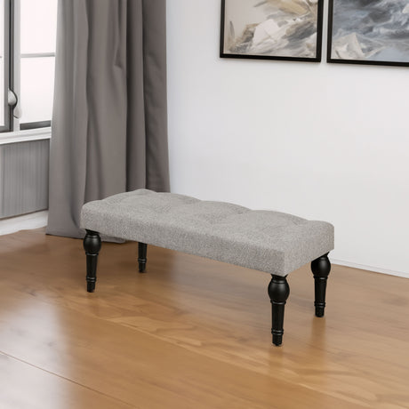 Ottoman Bench 4-thickened Roman Column Feet French Upholstered Bedside Bench For Bedroom Living Room Entryway - V.I.P Digital Presence