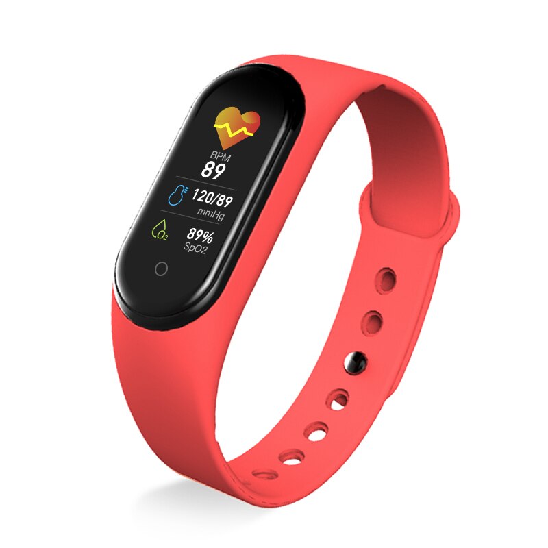 Pulsera inteligente M5 con monitor de actividad física, reloj inteligente deportivo, pulsera inteligente con control del ritmo cardíaco y de la presión arterial.