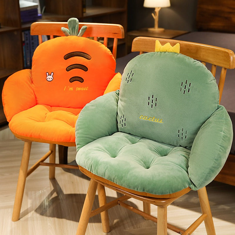 Cushion Office Long Sitting Waist Protection Cushion Integrated Seat Cushion Student Dormitory Chair Plush Backrest Cushion - V.I.P Digital Presence