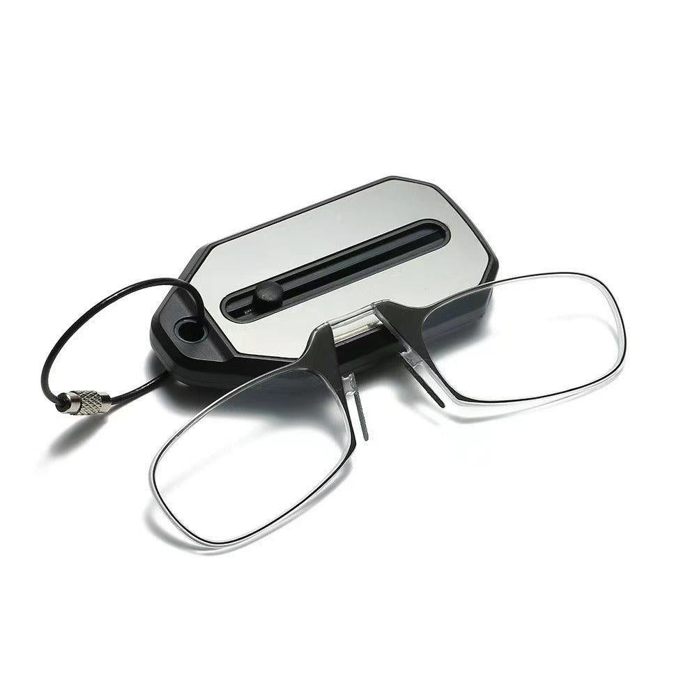 Nose clip presbyopic glasses keychain ultra lightweight carrying elderly glasses wallet glasses reading glasses - V.I.P Digital Presence