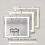 36 x 30 inch Medicine Cabinet with LED Vanity Mirror Anti-Fog  Recessed or Surface Mount Waterproof DimmableAluminum 3000K~6000K Lighted Double Door Bathroom Cabinet with Touch Switch - V.I.P Digital Presence