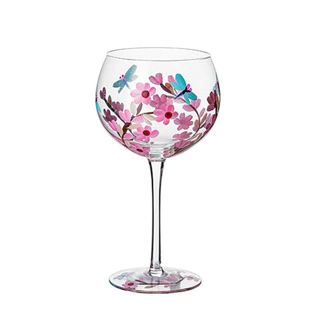 Nordic Colored Glass Wine Glasses Creative Hand-Painted Flowers Wine Glass Household Painted Goblet Crystal Champagne Drinkware - V.I.P Digital Presence