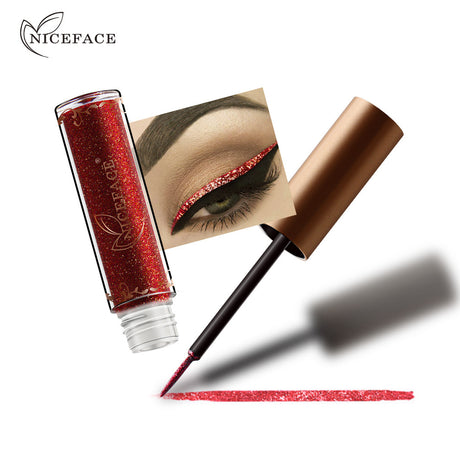 NICEFACE Metallic Colors Shiny Diamond Liquid Eyeliner High Shine Pearlescent Liquid Eyeliner - V.I.P Digital Presence