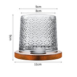 Hand drawn rotating glass cups multiple multi-purpose whiskey glasses rotating glass cups - V.I.P Digital Presence