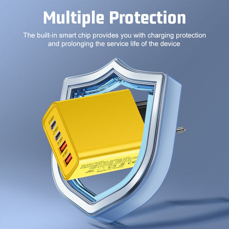 2.4A 2PD+2USB mobile phone charger charging head, American standard, European standard, British standard, travel charging head - V.I.P Digital Presence