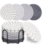 Cotton thread placemat hand woven insulation mat bowl mat cup mat thickened and simple cotton linen table mat - V.I.P Digital Presence