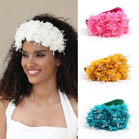 Fashionable design wide edge fabric crystal headband - V.I.P Digital Presence