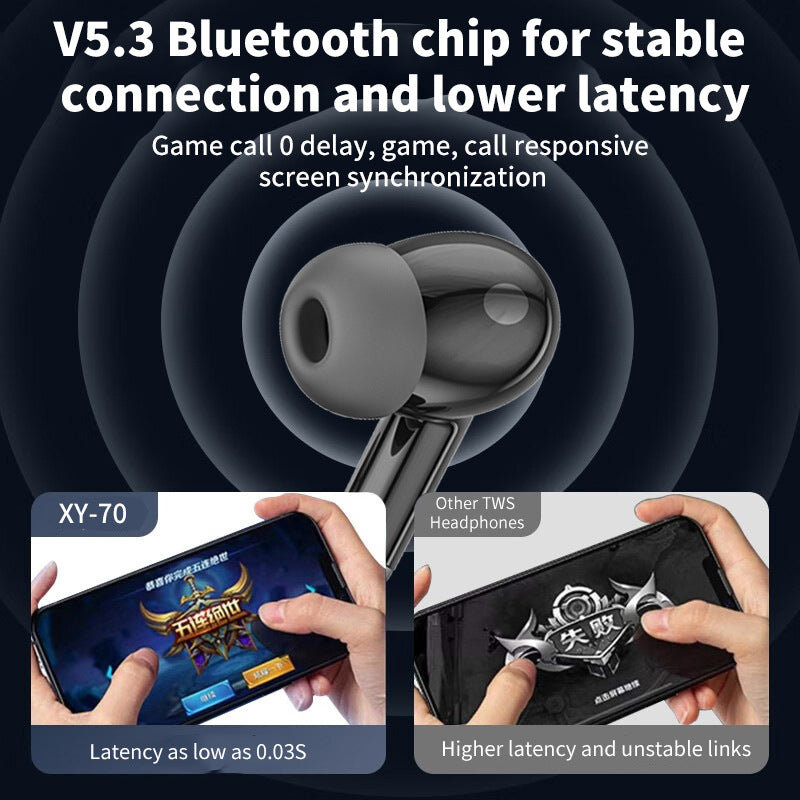 TWS in ear Bluetooth earphones ANC+ENC noise cancelling HIFI low latency heavy bass sports gaming earphones - V.I.P Digital Presence