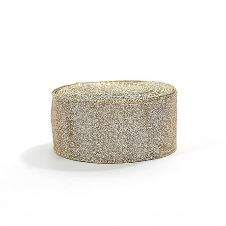 New Gold Onion Cloth Christmas Ribbon Gold Powder Decorative Bow Material Christmas Wire Edge Weaving Ribbon Decoration - V.I.P Digital Presence