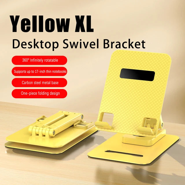 Metal enlarged flat plate rotating bracket desktop flat plate support bracket multifunctional lifting and folding - V.I.P Digital Presence