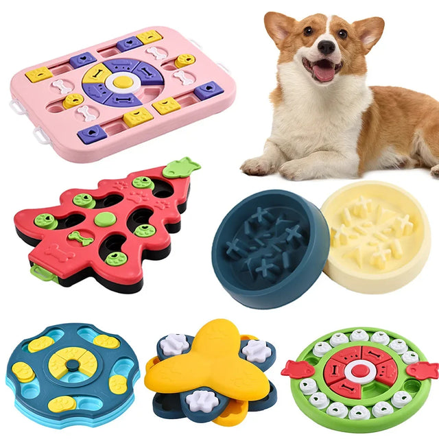 Dog Puzzle Toys Slow Feeder Interactive Increase Puppy IQ Food Dispenser Slowly Eating NonSlip Bowl Pet Cat Dogs Training Game - V.I.P Digital Presence