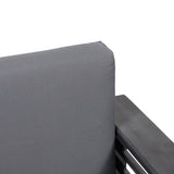 Outdoor Acacia Wood Club Chairs with Cushions, Dark Gray, 27.75"D x 32"W x 27.75"H - V.I.P Digital Presence