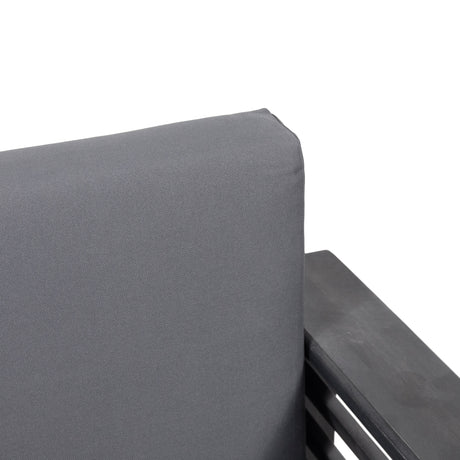 Outdoor Acacia Wood Club Chairs with Cushions, Dark Gray, 27.75"D x 32"W x 27.75"H - V.I.P Digital Presence