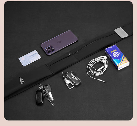Sports waist bag for men and women, running phone bag, fitness waterproof multifunctional outdoor sweat proof invisible waist belt, close fitting - V.I.P Digital Presence