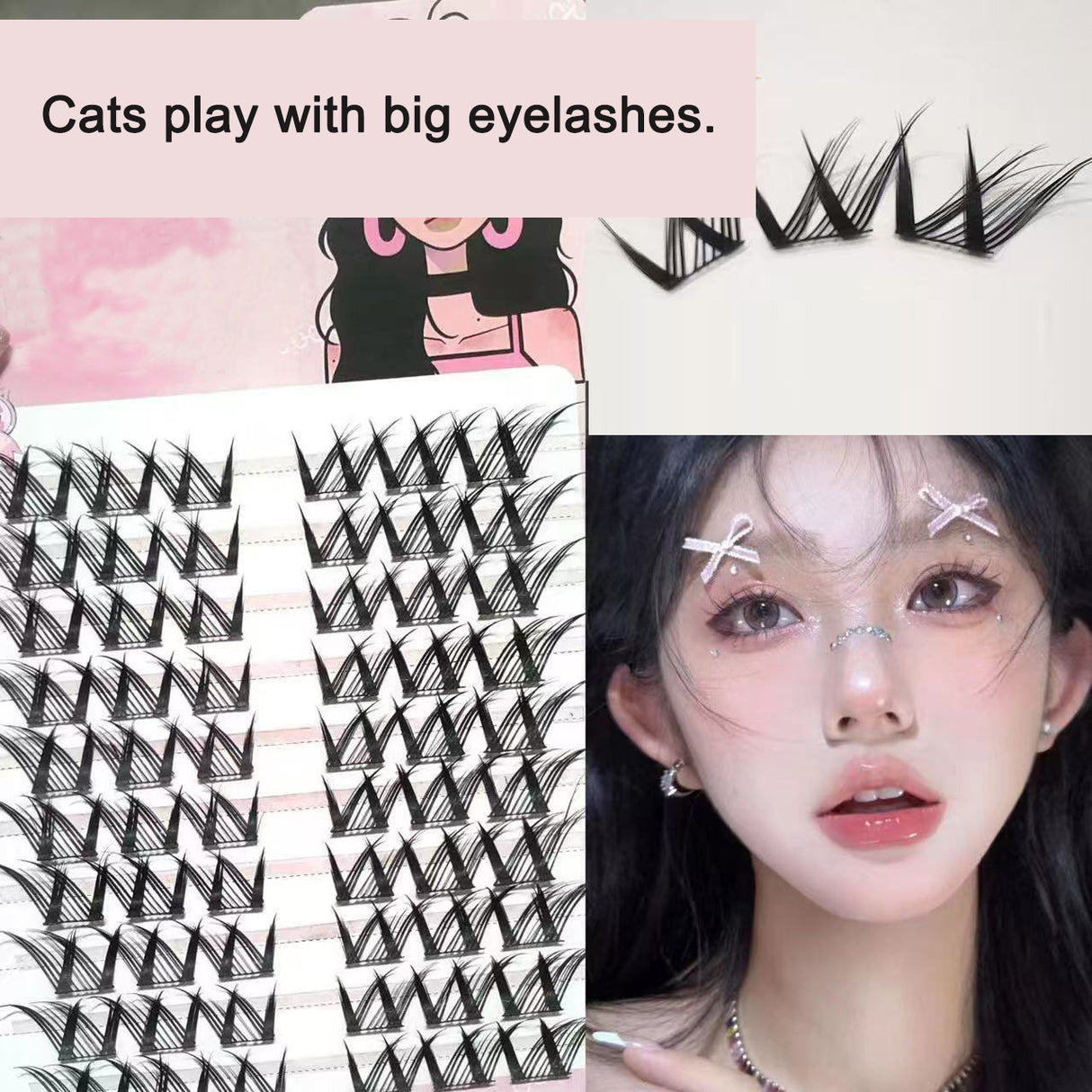 Sunflower Comics Pure Desire Eyelash Simulation Natural Thickening Large Segmented Trilogy False Eyelash Laziness - V.I.P Digital Presence