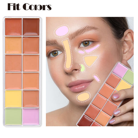 Fit Colors 12 Color Concealer Natural Moisturizing Long Lasting Concealer 3D Concealer - V.I.P Digital Presence