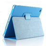 Funda con tapa automática para iPad 2, 3 y 4 de Apple, de piel sintética tipo lichi, con soporte inteligente y función atril.